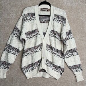 VINTAGE TOBRUK Grandpa Cardigan Sweater Size Medium M Crosby Vtg